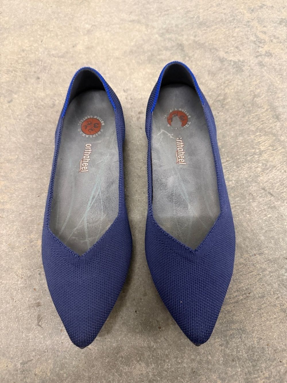 Rothy's Navy Pointed Knit Flats